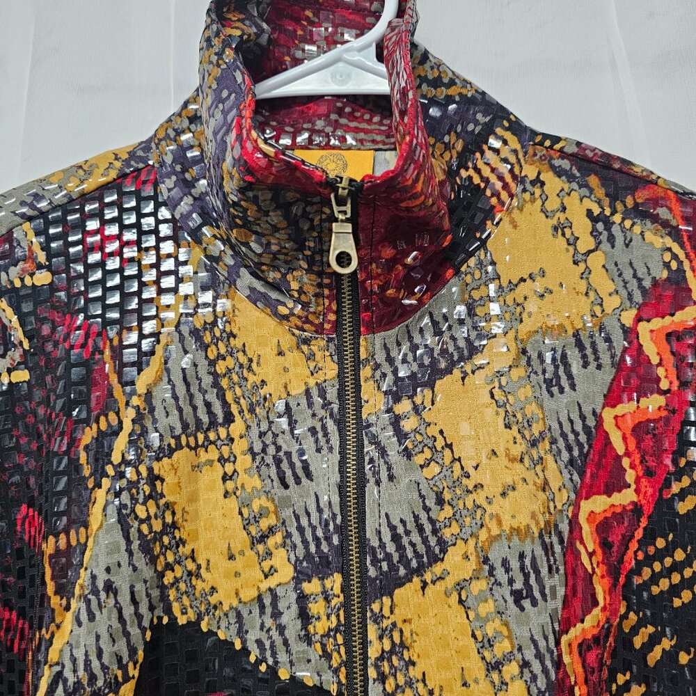 Ruby Rd. Jacket Bomber Snakeskin Flat Sequin Zip … - image 3